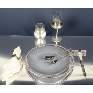 Dessous d'assiette boule argent - lot de 6