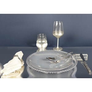 Dessous d'assiette boule argent - lot de 6
