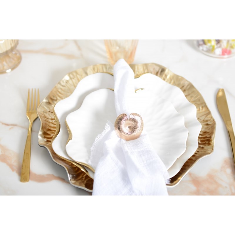 Dessous d'assiette nénuphar doré - lot de 6