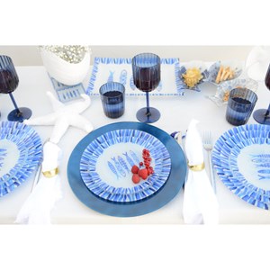 Dessous d'assiette bleu - lot de 6