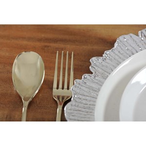 Dessous d'assiette flower argent