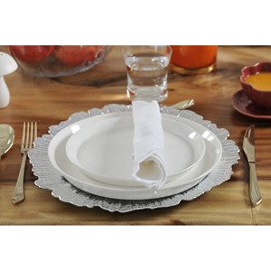 Dessous d'assiette flower argent