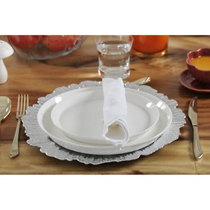 Dessous d'assiette flower argent - lot de 6