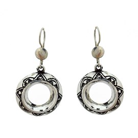 Boucle d'oreilles touareg argent ronde