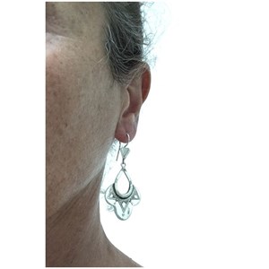 Boucle d'oreilles touareg fleur argent
