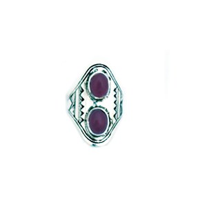 Bague touareg longue argent et pierres