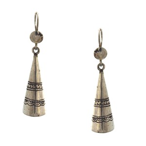Boucles d'oreilles touareg cône gravé
