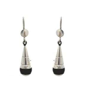 Boucles d'oreilles touareg argent onyx