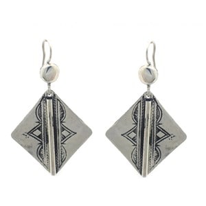 Boucles d'oreilles touareg fome losange