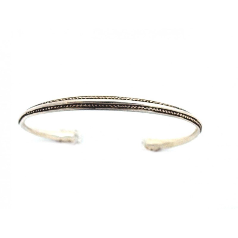 Bracelet jonc conique touareg en argent