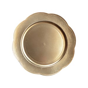 Dessous d'assiette doré vague - lot de 6