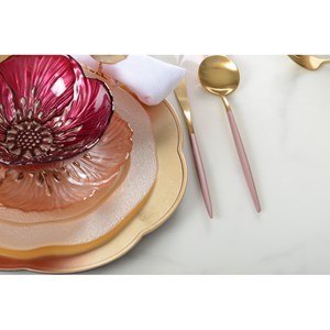 Dessous d'assiette doré vague - lot de 6