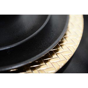 Dessous d'assiette doré quadrille - lot de 6