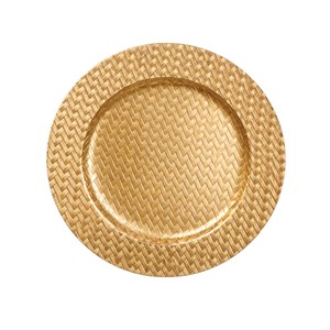 Dessous d'assiette doré quadrille - lot de 6