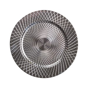 Dessous d'assiette en relief argent - lot de 6