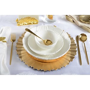 Dessous d'assiette filet doré brillant - lot de 6