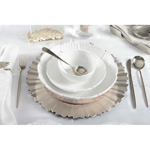 Dessous d'assiette filet argent brillant - lot de 6