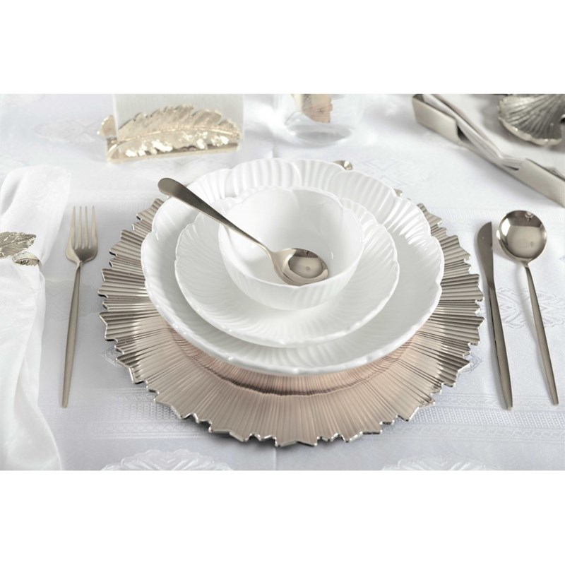 Dessous d'assiette filet argent brillant - lot de 6