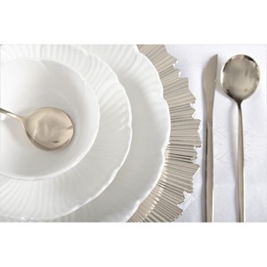 Dessous d'assiette filet argent brillant - lot de 6