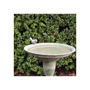 Baignoire pour oiseaux en métal sur pied