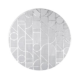 Dessous d'assiette géométrique argent