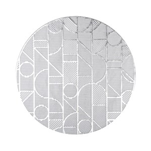 Dessous d'assiette géométrique argent - lot de 6