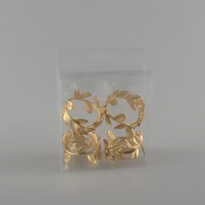 Lot de 4 ronds de serviettes feuilles