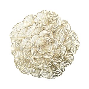 Dessous d'assiette pétale dorée - lot de 6