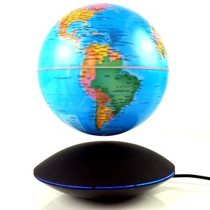 Globe géopolitique lumineux grand modèle