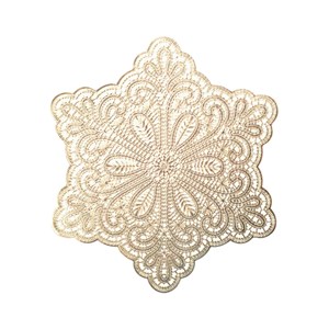 Dessous d'assiette étoile dorée 38cm - lot de 6