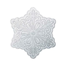 Dessous d'assiette étoile argent 38cm
