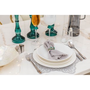 Dessous d'assiette étoile argent 38cm