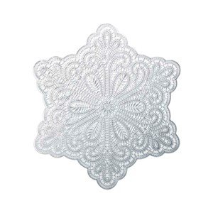 Dessous d'assiette étoile argent 38cm - lot de 6