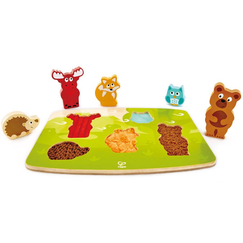 Hape - Puzzle à textures animaux forêt hape