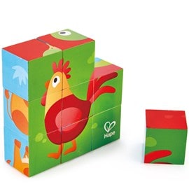 Cubes-puzzle animaux ferme hape