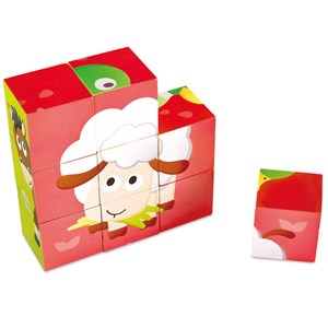 Cubes-puzzle animaux ferme hape
