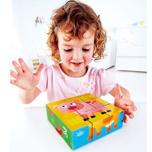 Cubes-puzzle animaux ferme hape