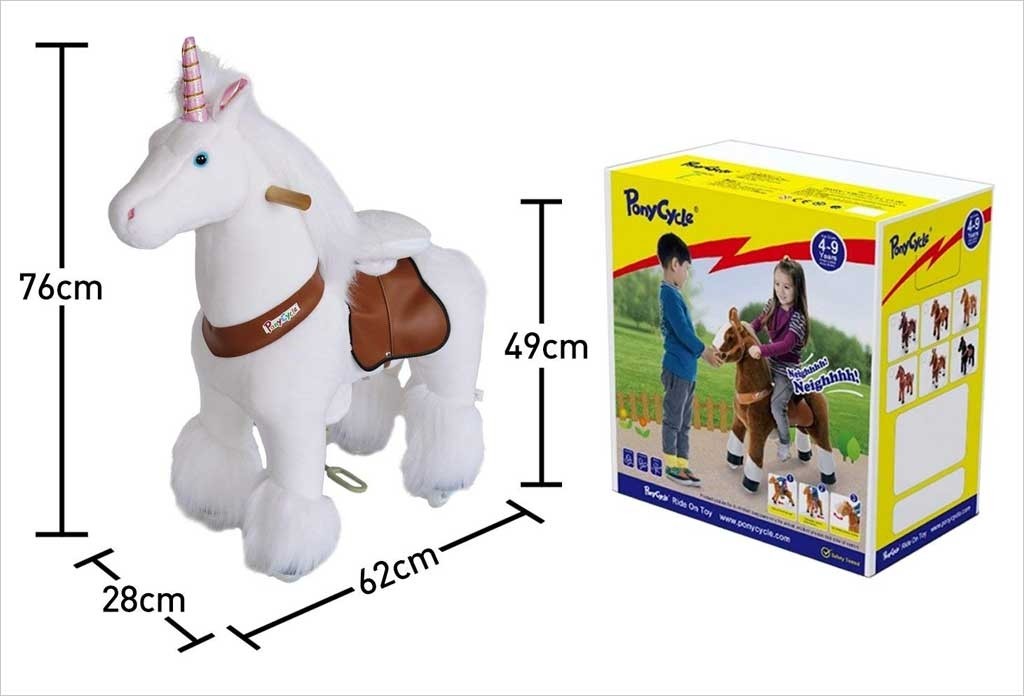 Jouet en peluche pour enfant à cheval licorne - Biens de consommation 