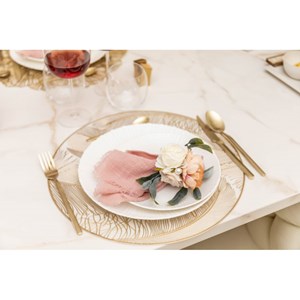 Dessous d'assiette rond doré 38cm