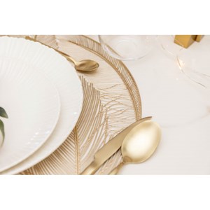 Dessous d'assiette rond doré 38cm