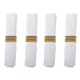 Lot de 4 ronds de serviettes carrés