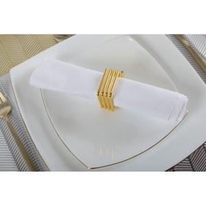 Lot de 4 ronds de serviettes carrés