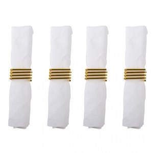 Lot de 4 ronds de serviettes carrés