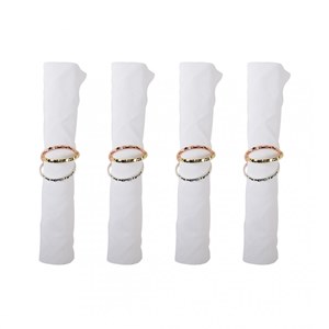 Lot de 4 ronds de serviettes 3 bandes