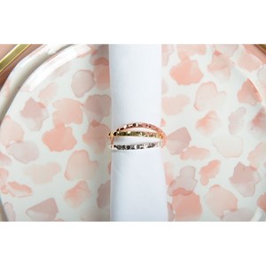 Lot de 4 ronds de serviettes 3 bandes