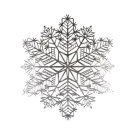 Dessous d'assiette flocon argent