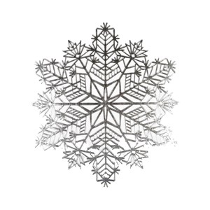 Dessous d'assiette flocon argent