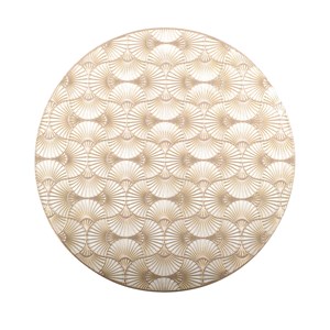 Dessous d'assiette rond ginkgo doré - lot de 6