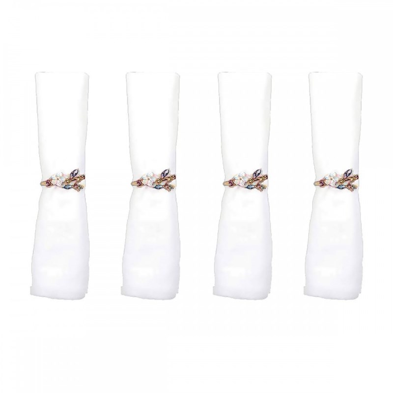 Lot de 4 ronds de serviettes diamants
