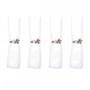 Lot de 4 ronds de serviettes diamants